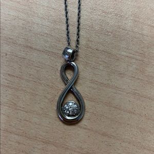 Layered Charm CZ INFINITY NECKLACE